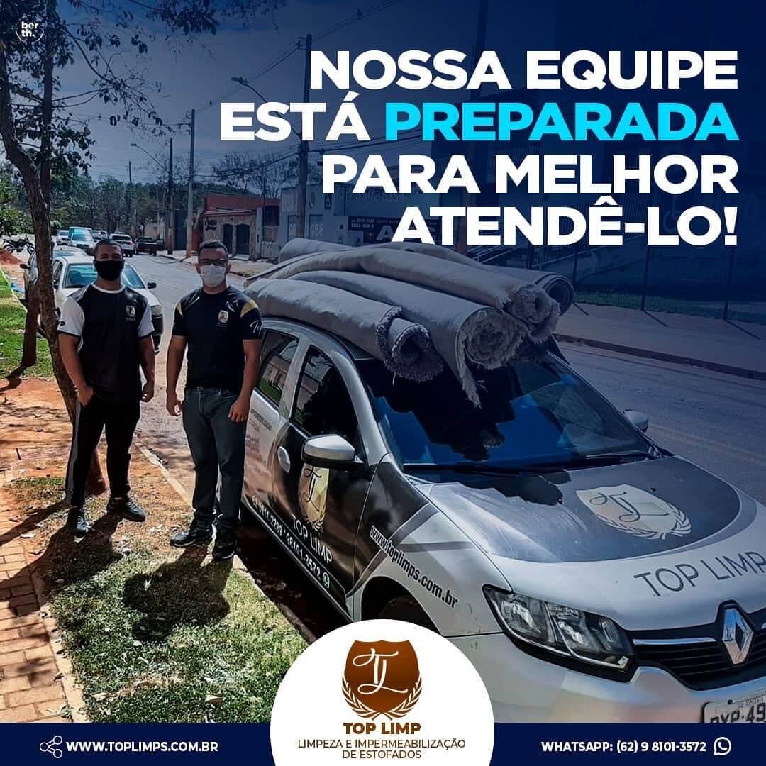 Equipe Top Limp com veículo próprio, pronta para o atendimento